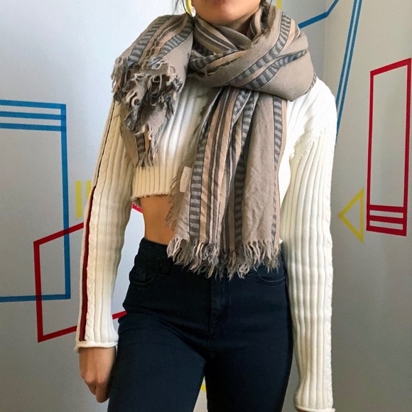 Wilfred Wool Beige Blanket Scarf - Picture 1 of 4
